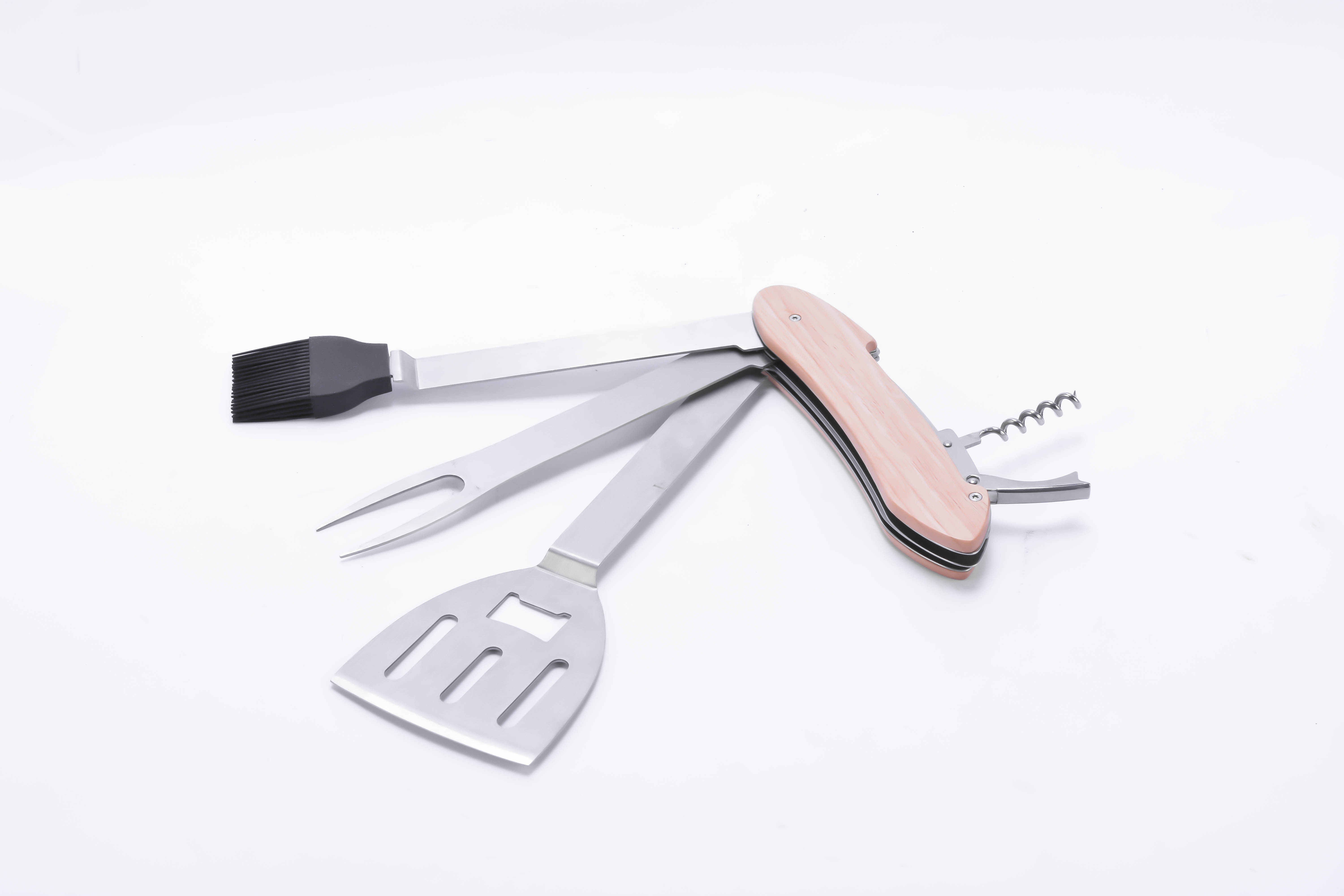 Foldable BBQ tools set